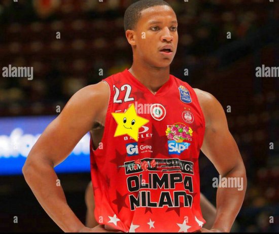 22 Devon Hall Olimpia Milano 23-24 Basketball Jersey Red